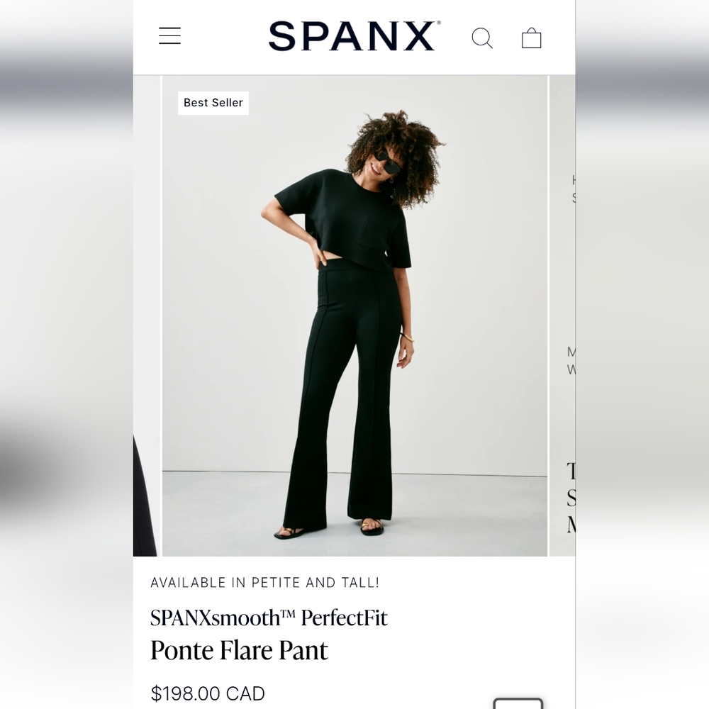 SPANX Black Ponte Flare Pant